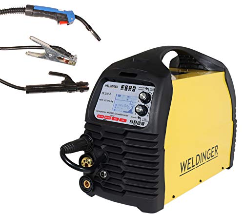 WELDINGER MIG/MAG-Schweißinverter MEW 185 SYN dig pro (Schutzgas...