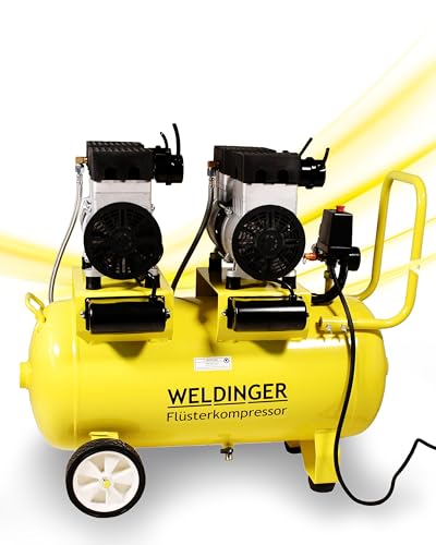 WELDINGER Flüsterkompressor FK 240 pro 2x980 W Luftabgabe 220 l/min...