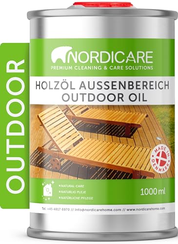Nordicare Holzöl Außenbereich [1L] für Lärche, Eiche, Teak oder...